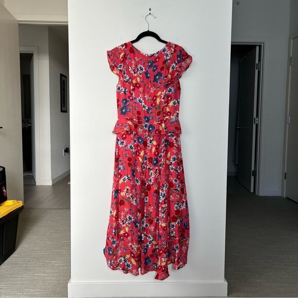Parker Annabel Floral Dress Size 4 - Picture 3 of 4